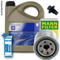 5L Original Opel GM 5W-30 Motoröl 5W30 + MANN Ölfilter + Ablassschraube für Opel