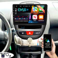 DAB+ Carplay Autoradio Android 13 GPS 32G Für Peugeot 107 Citroen Toyota Aygo C1