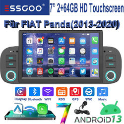 7"Android 13 2+64GB Autoradio GPS SAT Navi RDS Carplay For Fiat Panda 2013-2020