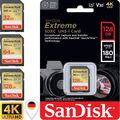 SanDisk Extreme SD Speicherkarte 16GB 32GB 64GB 128GB 4K UHD 180MB/s*