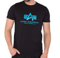 Alpha Industries Herren T-Shirt Basic black blue Größe S schwarz NEU/OVP