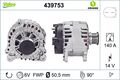 Lichtmaschine Generator Lima VALEO ORIGINS NEW O.E. TECHNOLOGIE 439753 für VW T5