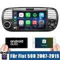 7" Android 11 Apple Carplay Autoradio GPS WIFI FM RDS BT Für Fiat 500 2007-2015