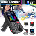 FM Transmitter Bluetooth 5.0 KFZ Dual USB Auto Ladegerät für Handy Radio Adapter