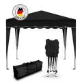 Falt Pavillon 100% WASSERDICHT Dachmaß 3x3m Party Garten Zelt Pavillion schwarz