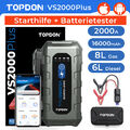 2024 TOPDON VS2000 Plus Starthilfe Booster Powerbank und Auto Batterietester 12V