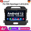 Für KIA Sportage 3 2010-2016 4G+64G Carplay Autoradio Stereo GPS Navi Android 12