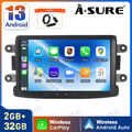 DAB 2+32G Android 13 Apple CarPlay Autoradio GPS Für Renault Dacia Duster Dokker