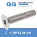 Senkkopfschrauben Din 965 ISO 14581 M2 M2,5 M3 - M8 TORX Edelstahl Senkschrauben