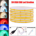 COB LED Streifen Stripe 5V USB/PIR-Bewegungsmelder Band Leiste Lichterkette 1-5m