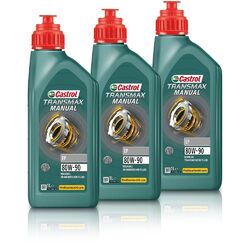 3x 1 L LITER CASTROL TRANSMAX MANUAL EP 80W-90 SCHALTGETRIEBE-ÖL GETRIEBE-ÖL 583Die Nr.1* für Autoteile: Top-Preis-Leistungs-Verhältnis