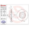 2x Bremsscheibe BREMBO 09.9145.11 passend für AUDI SEAT SKODA VW AUDI (FAW)