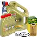 MANN ÖLFILTER+CASTROL 5W30 passend für VW T5 T6 BUS MULTIVAN TRANSPORTER 2.0 TDI