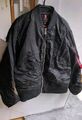 Herren Alpha Industries Bomberjacke Gr S/M Schwarz