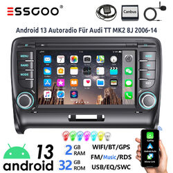 Für Audi TT 2 8J 2006-14 Carplay Autoradio Android 13 2+32G GPS NAVI WIFI RDS BT