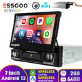 1 DIN Android 13 4+64G Carplay Autoradio Flip Out Touch Screen GPS Nav FM WIFI