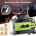 Solar Radio Handkurbel 4000mAh Notfall Radio AM/FM NOAA USB LED Taschenlampe DHL