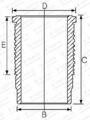 Zylinderlaufbuchse Goetze Engine FÜR MAN Neoplan TGA 01-> 14-670050-00