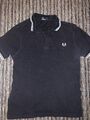 Fred Perry Polo Shirt Schwarz-Weiß   Größe S