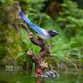 Vogel Gartenfigur Elster Dekofigur Lebensecht Vögel Figur Außen Dekoration