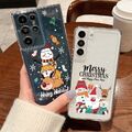 Hülle Für Samsung S24 Ultra S23 FE A16 A55 A54 Weihnachten Muster Schlank Case