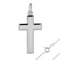 Kreuz Anhänger Kette wählbar  925 Sterling Silber  Damen Kinder Herren  teilmatt