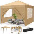 3x3/6m Klapp Pavillon WASSERDICHT Pop up Faltpavillon Party Gartenzelt UV Schutz