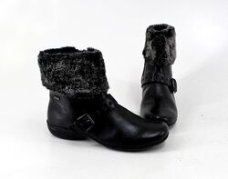 Stiefeletten Caprice Winter Reißverschluss Leder schwarz Gr. 39 G