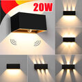 20W LED Würfel Wandleuchte Wandlampe mit Bewegungsmelder Up Down für außen/innen