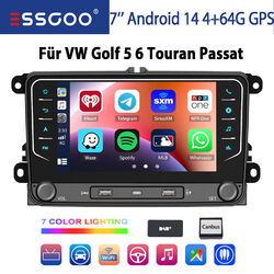Für Golf 5 6 Plus Touran Caddy Jetta 4+64G DAB+ Android 14 Autoradio Carplay GPS