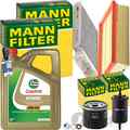 MANN INSPEKTIONSPAKET+4L CASTROL 5W-40 ÖL passend für RENAULT CLIO III 1.2+16V