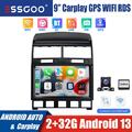 2+32G Autoradio Android 13 CarPlay GPS Navi RDS BT KAM Für VW Touareg 2003-2010