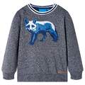 Kinder Sweatshirt mit Fuchs-Aufdruck Langarmshirt Pullover Pulli Kinderpullover 