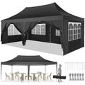 Pavillon 3x6m Partyzelt Festzelt Gartenzelt UV-Schutz 6 Seitenteilen Wasserdicht