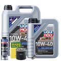 Motoröl 10W40 LIQUI MOLY 6L+MANN Ölfilter+Spülung+Ölablassschraube