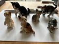 katzen porzellan figuren 6 Stk. Set4