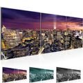 Wandbilder Set New York City Moderne Bilder XXL Wohnzimmer  Skyline