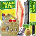 MANN FILTERSET+CASTROL 5W-30 ÖL passend für BMW 135 335i 1er E82 3er E90 AB 2010