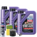 Motoröl 5W40 LIQUI MOLY 3L+MANN Ölfilter+Spülung+Ölablassschraube