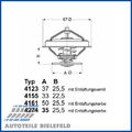 NEU - BorgWarner (Wahler) 4123.80D Thermostat, Kühlmittel für FORD