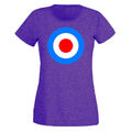 Damen Mod Target T-Shirt - Britische Musikszene T-Shirt - Mädchen Cosplay Idee Top