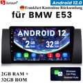 2+32GB Android 12 Radio Für BMW E39 E53 X5 5er Carplay Autoradio GPS Navigation