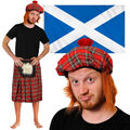 HERREN SCHOTTEN KOSTÜM KILT, O SHANTER + FLAGGE SCHICKKLEID BRENNT NACHT ST ANDREWS