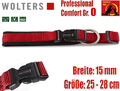 Wolters Halsband Professional Comfort Gr. 0 Hundehalsband gepolstert rot-schwarz