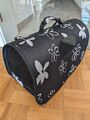 ZOLUX Transportkorb Flower schwarz L Transportbox Hunde Katzen Tasche Hundebox