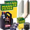 MANN INSPEKTIONSPAKET+5L MOTUL 5W-40 ÖL passend für OPEL AGILA B 1.0 65+68 PS