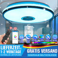 DIMMBAR RGB LED Deckenlampe mit Bluetooth Musik Lautsprecher Fernbedienung APP