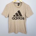 Adidas T-Shirt Herren Small Grau Tee Grafik Logo Spruch Athleisure