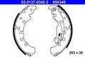 ATE BREMSBACKEN SATZ 203mm MIT HEBEL HINTERACHSE PASSEND FÜR FIAT BRAVA BRAVO