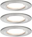 Paulmann EBL Set Nova Coin rund starr LED 3x6,5W 2700K 230V Eisen geb/Alu